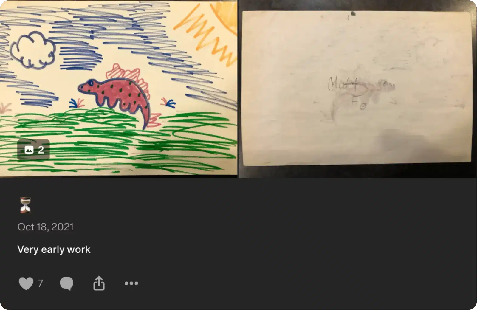 Matt Furie's first documented drawing